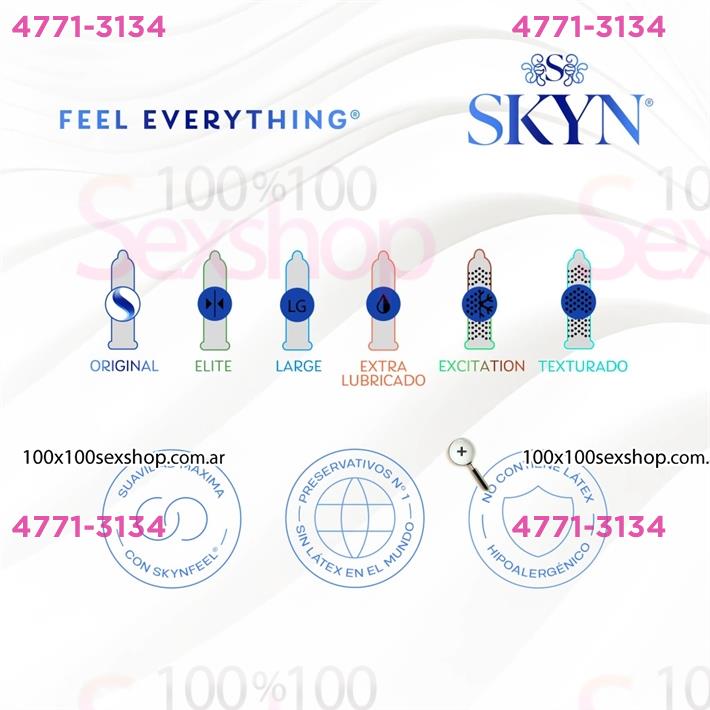 Preservativos Skyn Extra Lubricados